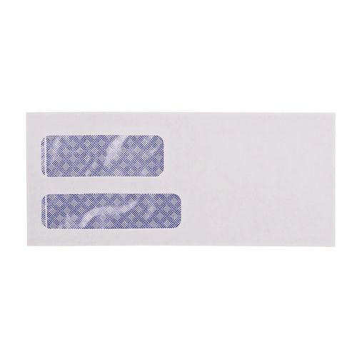 Universal Double Window Business Envelope, #9, Commercial Flap, Gummed Closure, 3.88 x 8.88, White, 500/Box