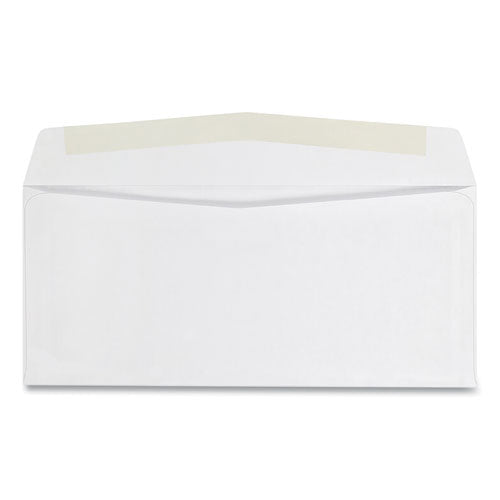 QualityPrk Business Envelope, #10, Commercial Flap, Side Seam, Gummed Closure, 24 lb Bond Weight Paper, 4.13 x 9.5, White, 500/Box