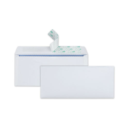 QualityPrk Redi-Strip Security Tinted Envelope, #10, Commercial Flap, Redi-Strip Heat-Resistant Closure, 4.13 x 9.5, White, 30/Box
