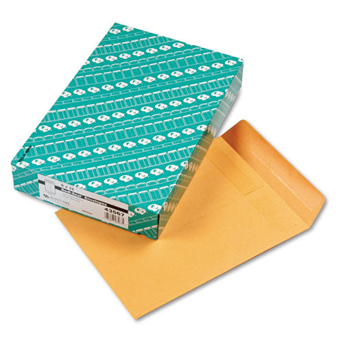 QualityPrk Redi-Seal Catalog Envelope, #10 1/2, Cheese Blade Flap, Redi-Seal Adhesive Closure, 9 x 12, Brown Kraft, 100/Box