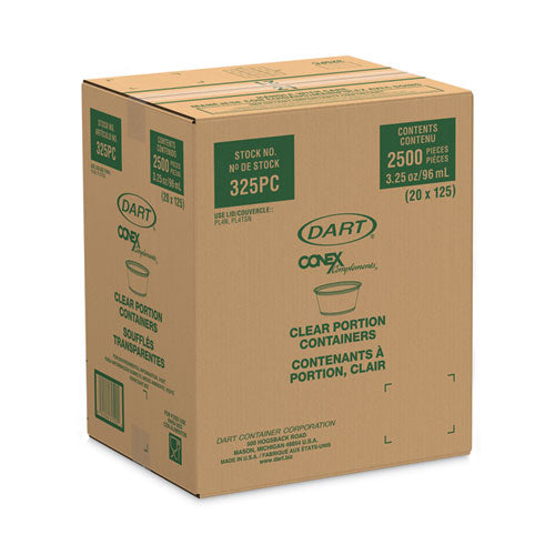 3.25 Oz Dart Conex Complements Portion Cups, Clear, 2500/cs
