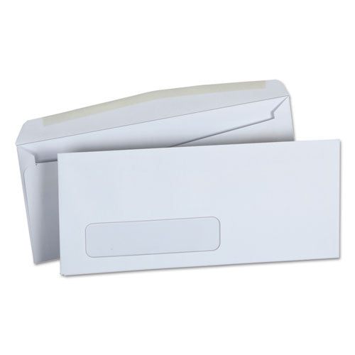 Universal Open-Side Business Envelope, 1 Window, #10, Square Flap, Gummed Closure, 4.13 x 9.5, White, 500/Box