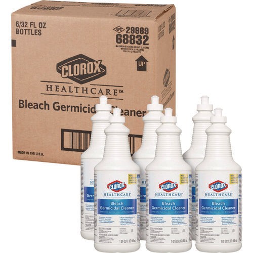CloroxHth Bleach Germicidal Cleaner, 32 Oz Pull-Top Bottle, 6/carton