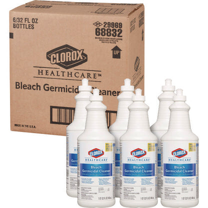 CloroxHth Bleach Germicidal Cleaner, 32 Oz Pull-Top Bottle, 6/carton