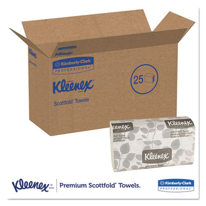 Kleenex Premiere Folded Towels, 1-Ply, 7.8 x 12.4, White, 120/Pack, 25 Packs/Carton