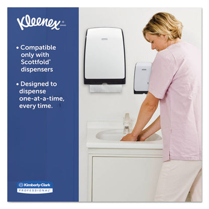 Kleenex Premiere Folded Towels, 1-Ply, 7.8 x 12.4, White, 120/Pack, 25 Packs/Carton