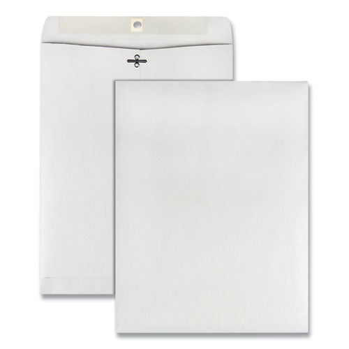 QualityPrk Clasp Envelope, 28 lb Bond Weight Paper, #97, Square Flap, Clasp/Gummed Closure, 10 x 13, White, 100/Box