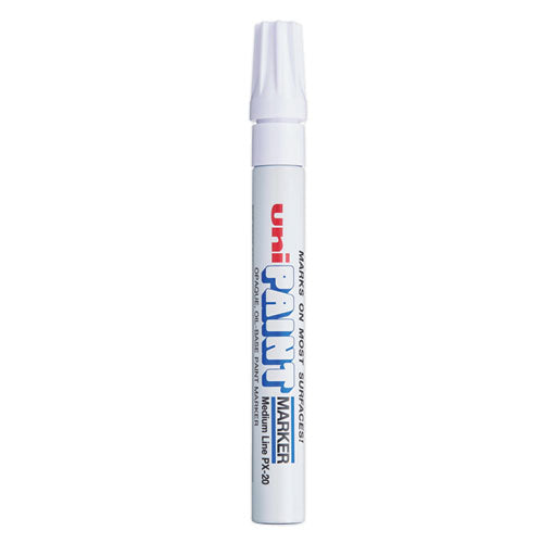 uni-paint Permanent Marker, Medium Bullet Tip, White