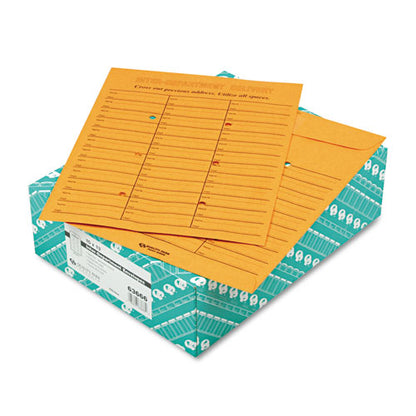 QualityPrk Brown Kraft Redi-Tac Box-Style Interoffice Envelope, #97, Two-Sided Three-Column Format, 10 X 13, Brown Kraft, 100/box