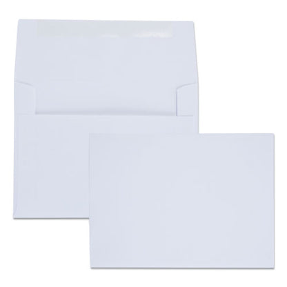QualityPrk Greeting Card/invitation Envelope, A-6, Square Flap, Gummed Closure, 4.75 X 6.5, White, 100/box