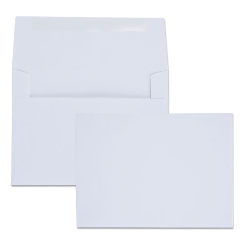 QualityPrk Greeting Card/invitation Envelope, A-6, Square Flap, Gummed Closure, 4.75 X 6.5, White, 100/box