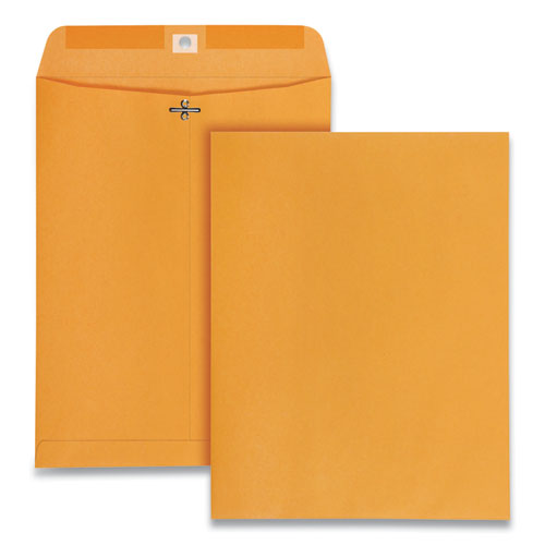 QualityPrk Clasp Envelope, 28 lb Bond Weight Kraft, #97, Square Flap, Clasp/Gummed Closure, 10 x 13, Brown Kraft, 250/Carton