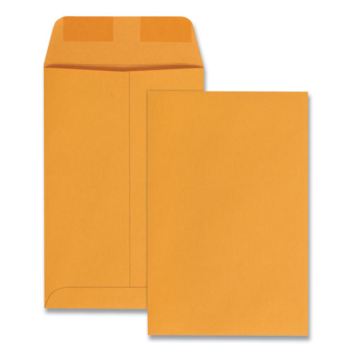 QualityPrk Catalog Envelope, 28 lb Bond Weight Kraft, #1, Square Flap, Gummed Closure, 6 x 9, Brown Kraft, 100/Box
