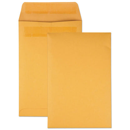 QualityPrk Redi-Seal Catalog Envelope, #1, Cheese Blade Flap, Redi-Seal Adhesive Closure, 6 x 9, Brown Kraft, 100/Box