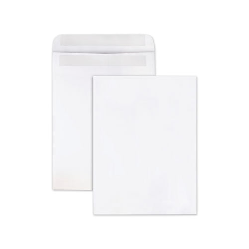 QualityPrk Redi-Seal Catalog Envelope, #10 1/2, Cheese Blade Flap, Redi-Seal Adhesive Closure, 9 x 12, White, Wove Finish, 100/Box