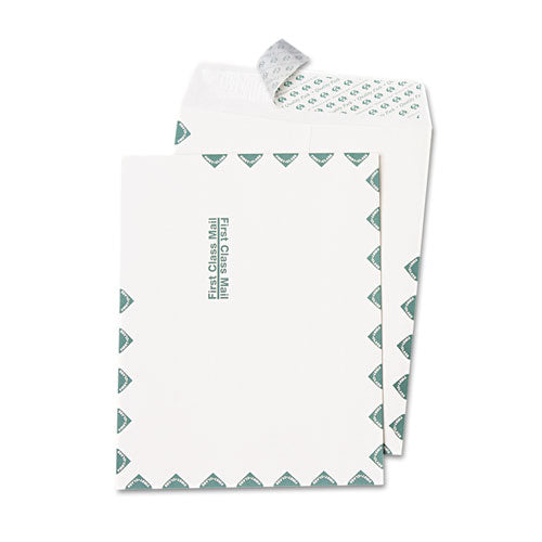 QualityPrk Redi-Strip Catalog Envelope, First Class, #13 1/2, Cheese Blade Flap, Redi-Strip Adhesive Closure, 10 x 13, White, 100/Box