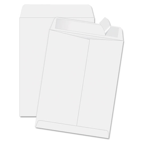 QualityPrk Redi-Strip Catalog Envelope, #14 1/2, Cheese Blade Flap, Redi-Strip Adhesive Closure, 11.5 x 14.5, White, 100/Box