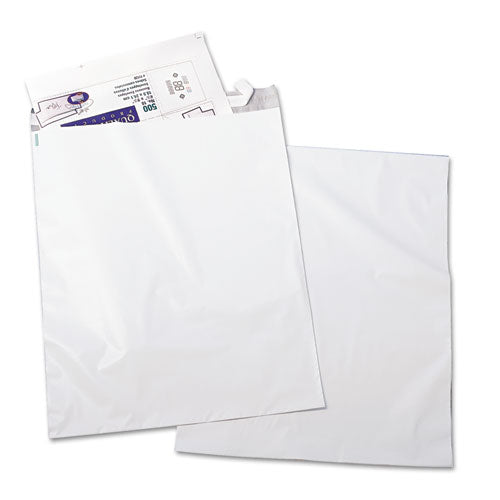QualityPrk Redi-Strip Poly Mailer, #6, Square Flap, Redi-Strip Adhesive Closure, 14 x 19, White, 100/Pack