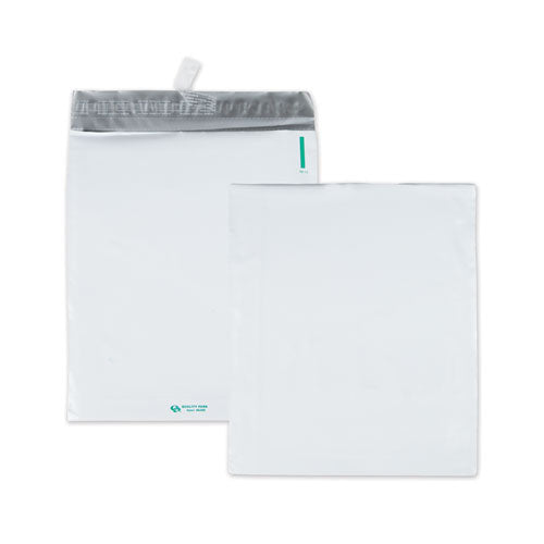 QualityPrk Redi-Strip Poly Expansion Mailer, #4 1/2, Square Flap, Redi-Strip Adhesive Closure, 11 x 13, White, 100/Carton