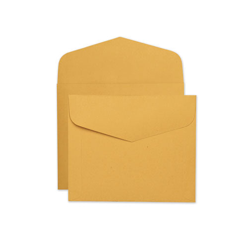 QualityPrk Open-Side Booklet Envelope, #13 1/2, Hub Flap, Gummed Closure, 10 x 12, Brown Kraft, 100/Box
