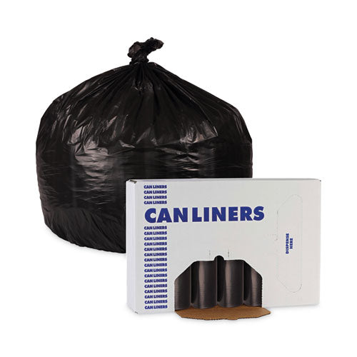 24x32 16 Gal, 1 Mil Black Boardwalk Low-Density Waste Can Liners, Perforated Roll, 150/cs
