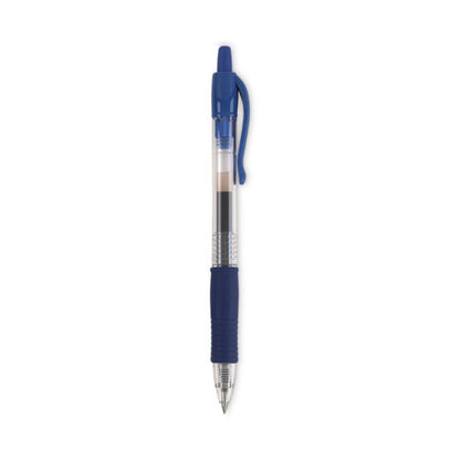 Pilot G2 Premium Gel Pen, Retractable, Bold 1 mm, Blue Ink, Smoke/Blue Barrel, Dozen
