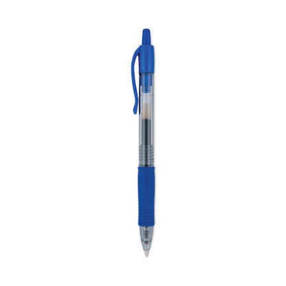 Pilot G2 Premium Gel Pen, Retractable, Bold 1 mm, Blue Ink, Smoke/Blue Barrel, Dozen