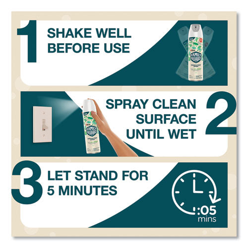 Disinfectant Spray, Fresh Scent, 17.5 oz Aerosol Spray, 8/Carton