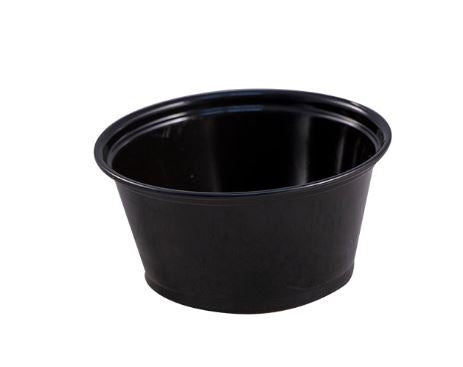 3.25oz Empress Plastic Portion Cup Black 2500/cs